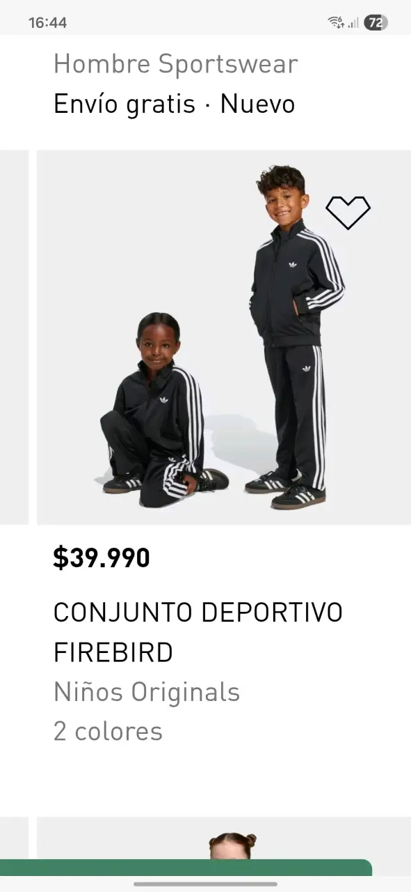 Conjunto deportivo infantil Adidas negro con franjas - 6