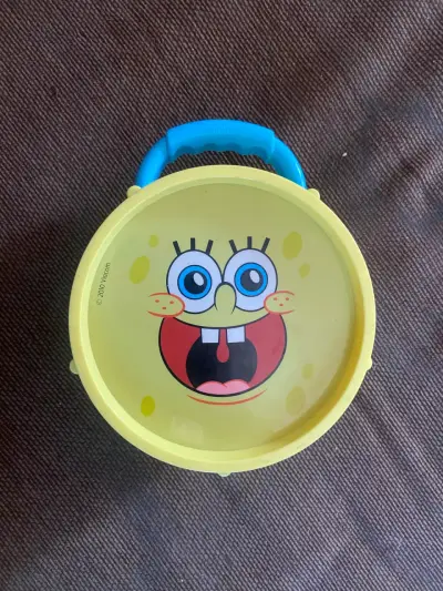 Tambor infantil Bob Esponja con asa azul - miniatura 1