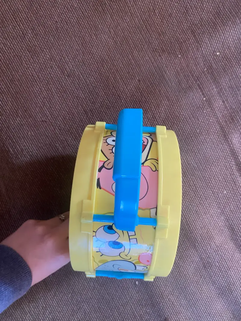 Tambor infantil Bob Esponja con asa azul - 2