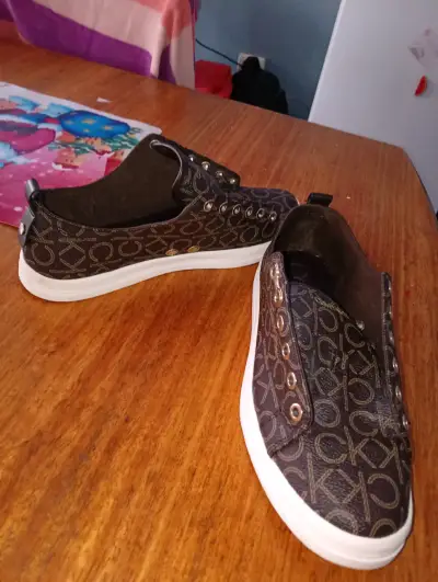 Zapatillas   Calvin Klein marrón originales - miniatura 2