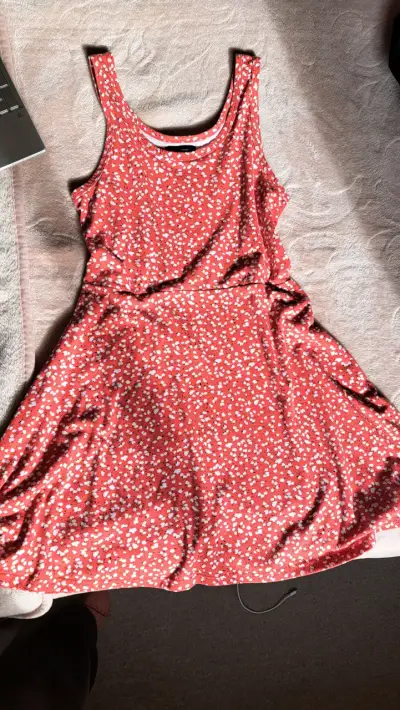 Vestido rojo estampado ligero talla M - miniatura 3