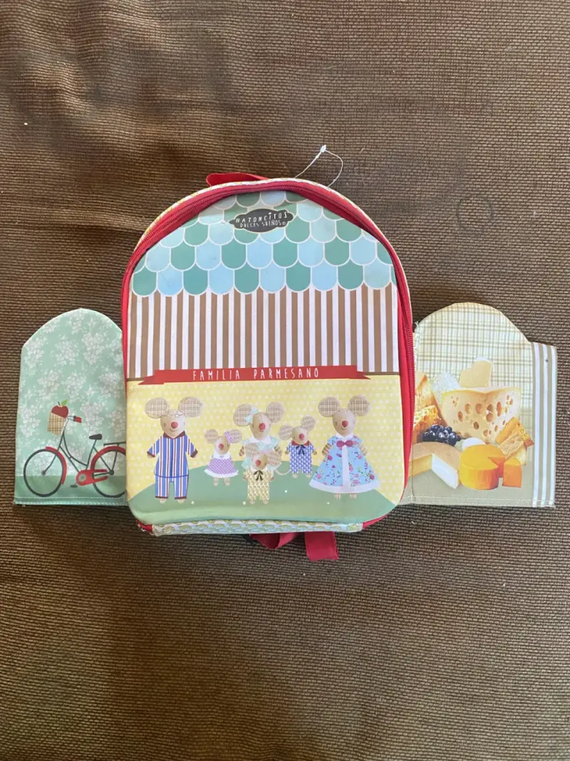 Mochila infantil con diseño de ratones y queso - 2