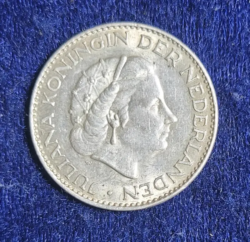 1 florin de 1965 Países Bajos plata 0.720 - 2