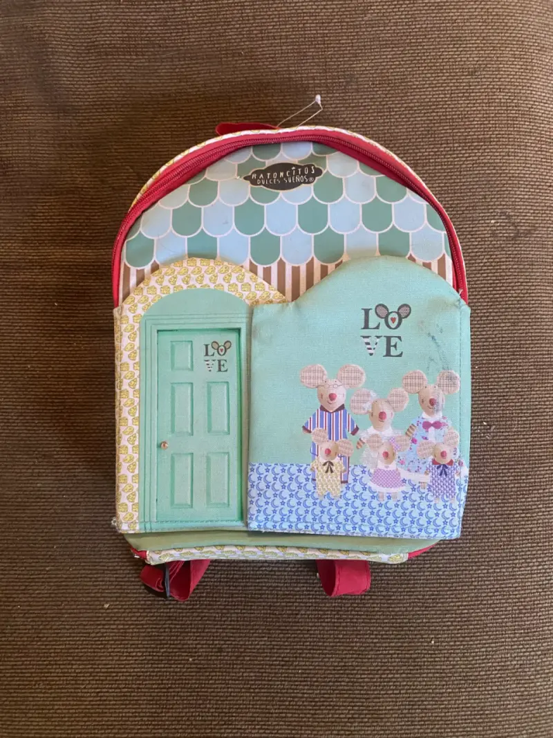 Mochila infantil con diseño de ratones y queso - 4