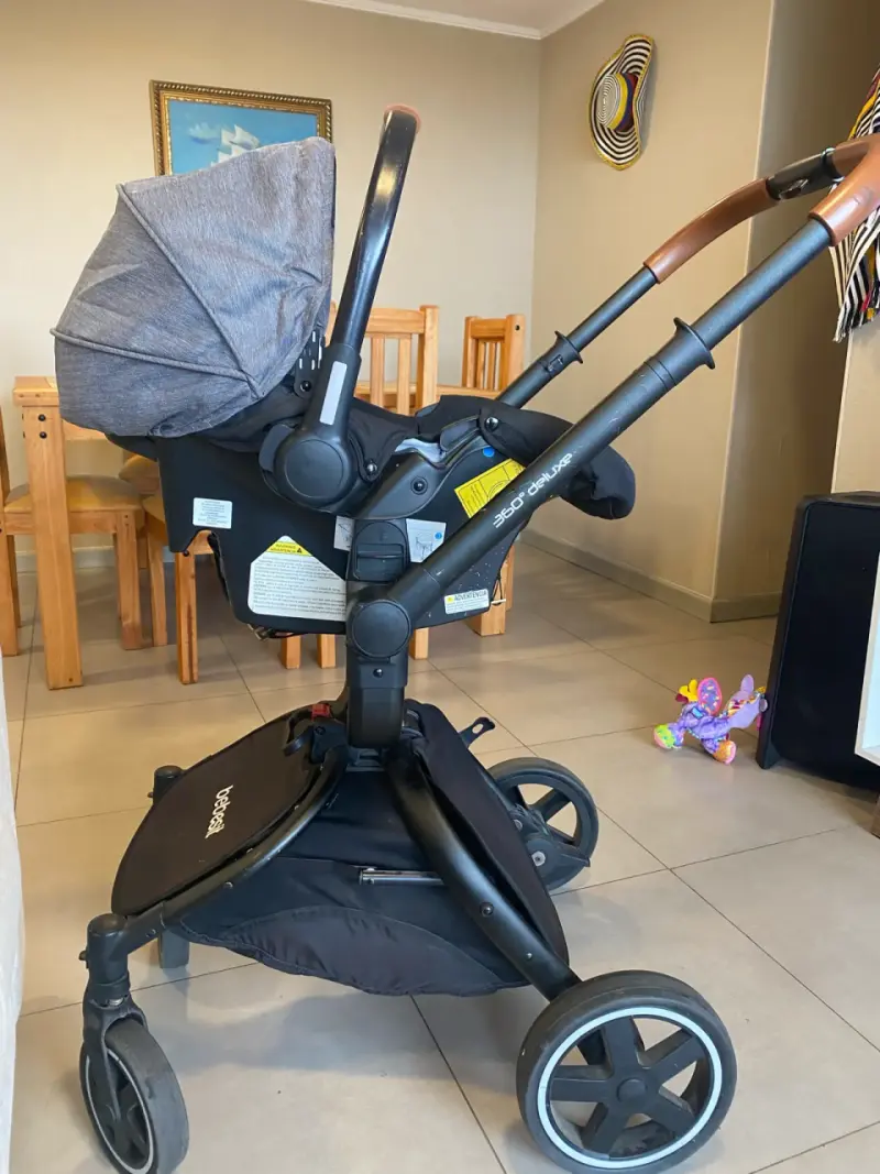 Coche de bebé Bebesit 360 Deluxe con capota gris - 2
