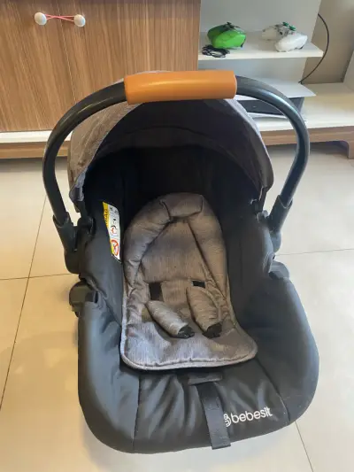 Coche de bebé Bebesit 360 Deluxe con capota gris - miniatura 4