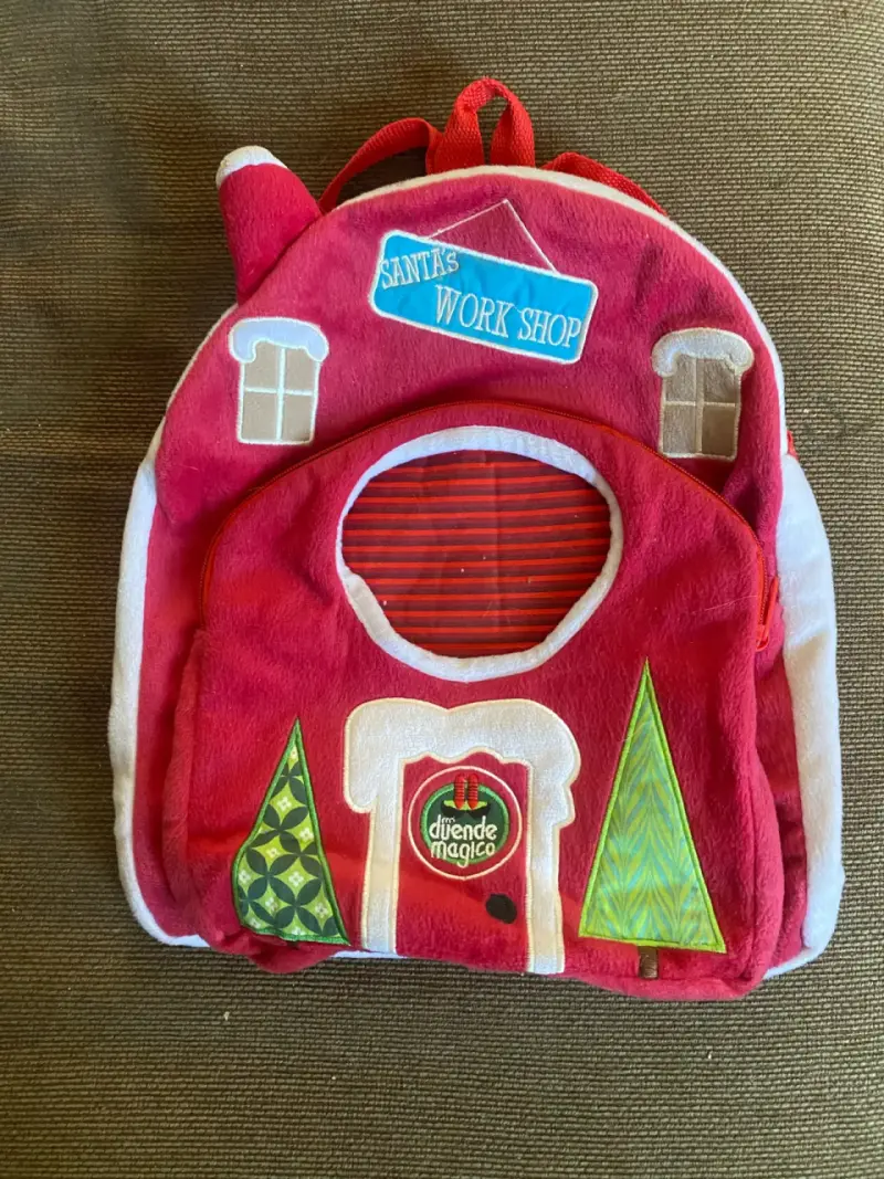 Mochila infantil navideña roja Duende Mágico - 1