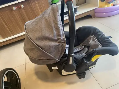 Coche de bebé Bebesit 360 Deluxe con capota gris - miniatura 5