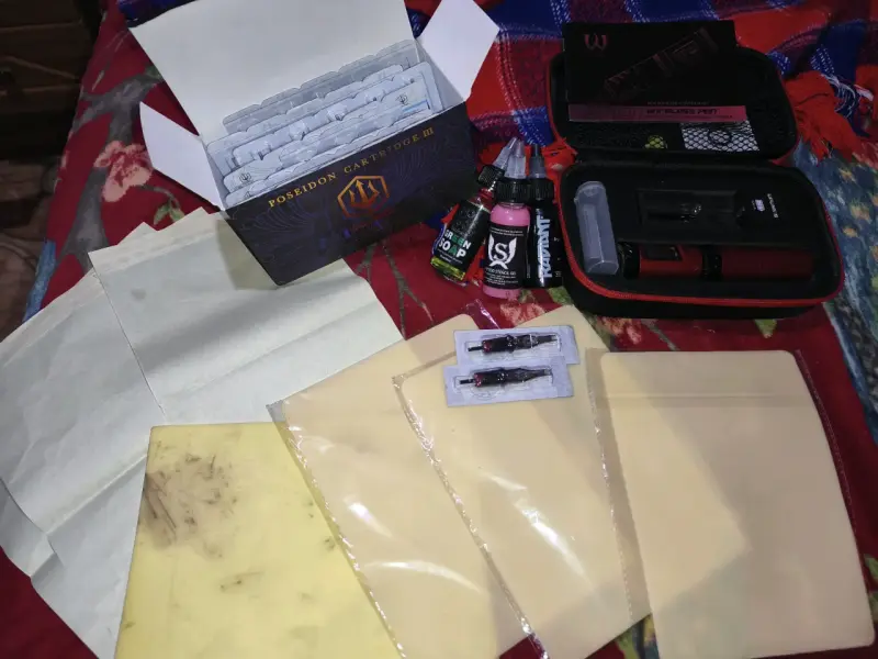 Kit de Tatuaje Inalámbrico con Tintas y Agujas - 3