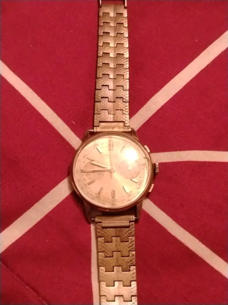 Reloj vintage Medcal de pulsera dorado - 4