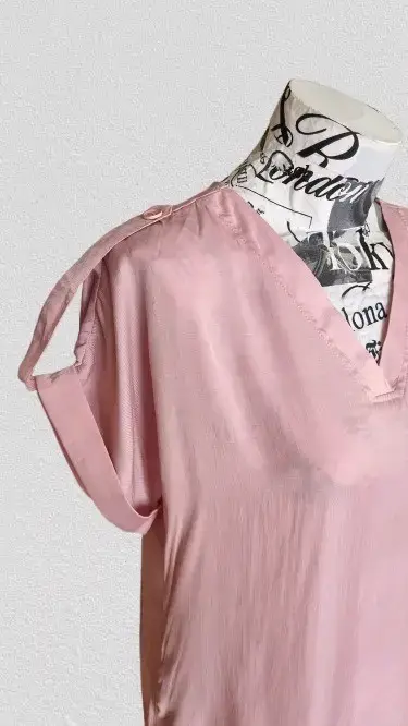 Blusa Rosa manga corta con Detalles en Hombros - miniatura 2