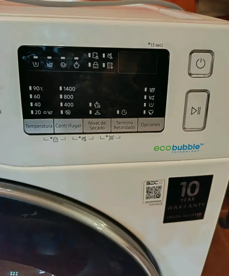 Lavadora secadora Samsung EcoBubble 9kg - 2