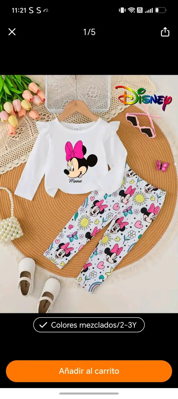 Conjunto infantil Minnie Disney 2-3 años