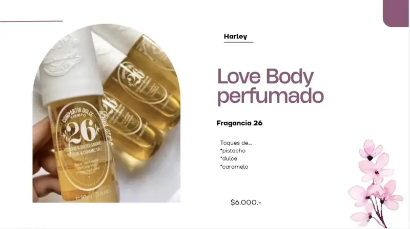 Perfume corporal Love Body fragancia 26 - 1