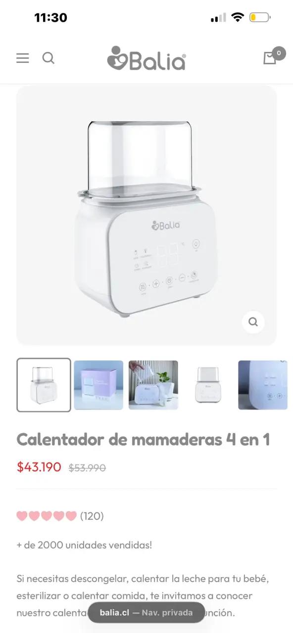 Calentador de Mamaderas 4 en 1 Balia - 4