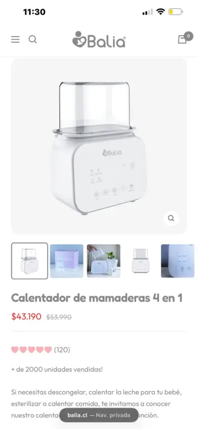 Calentador de Mamaderas 4 en 1 Balia - miniatura 4