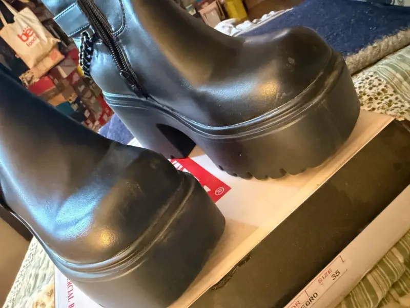 Botines de plataforma negros estilo N30 talla 35 - 1