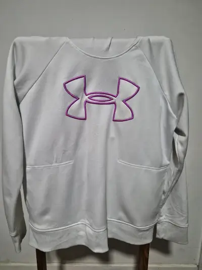 Polerón blanco Under Armour ColdGear para mujer - miniatura 1