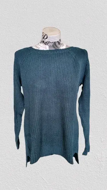 Suéter de punto color verde para mujer - miniatura 1