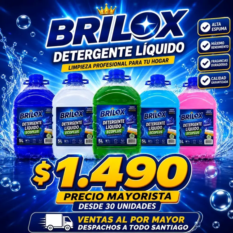 Detergente Líquido Brilox Ecoplus 5L Variados - 1