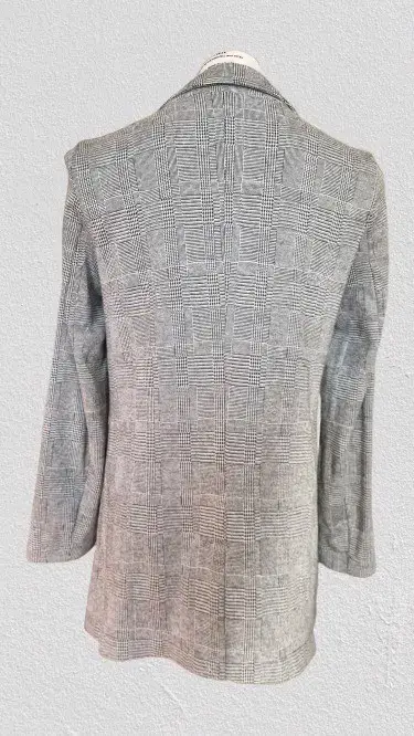 Blazer de Mujer a Cuadros Gris Elegante con boton - miniatura 2