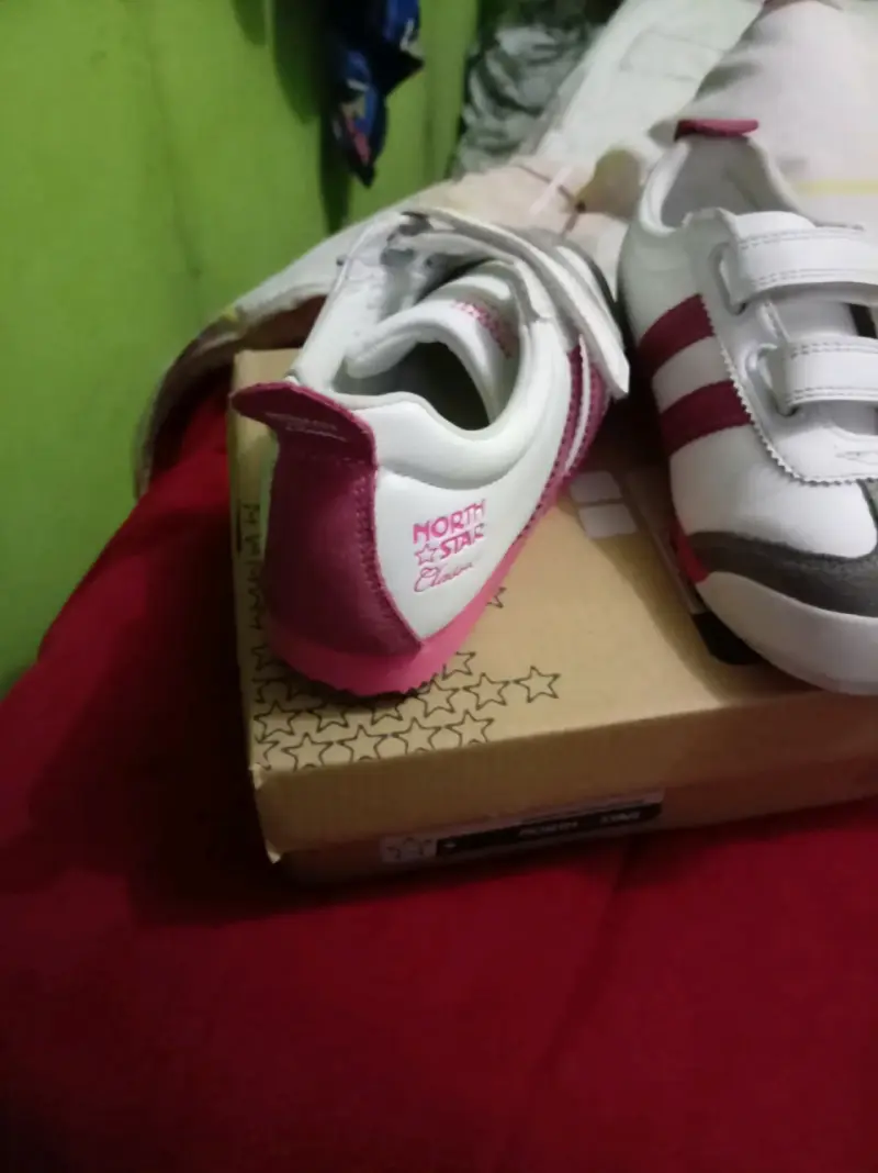 Zapatillas infantiles North Star blancas con velcro - 3