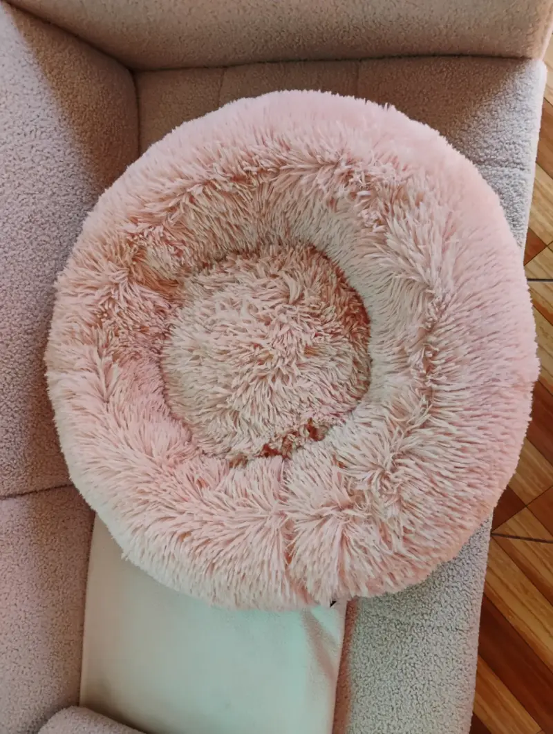 Cama redonda para mascotas color rosado - 1