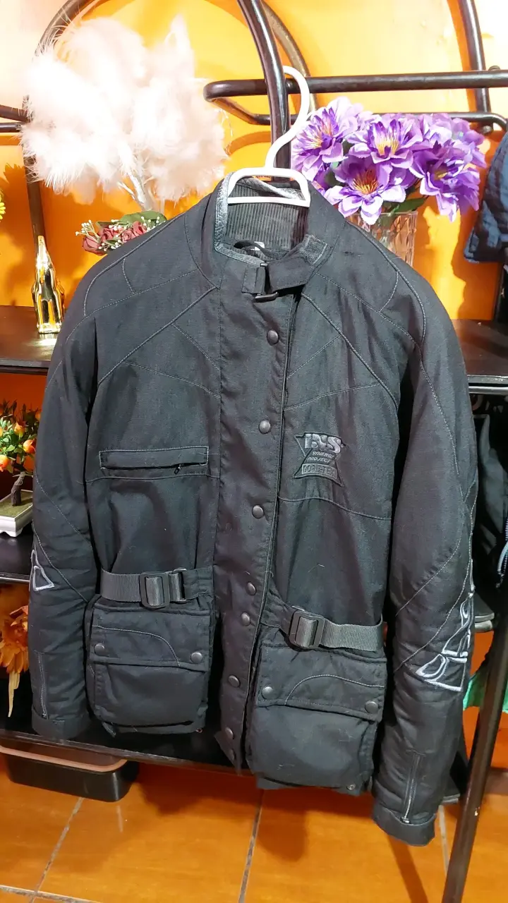 Chaqueta de moto IXS negra con protecciones - 1