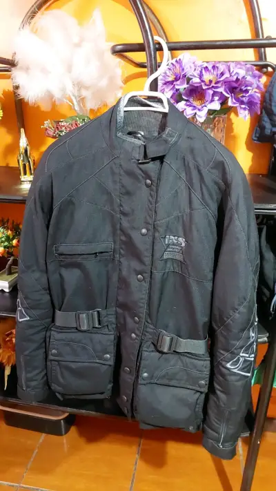 Chaqueta de moto IXS negra con protecciones - miniatura 1
