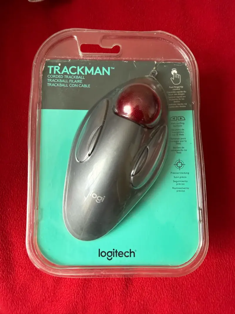 Mouse Logitech Trackman con cable - 1
