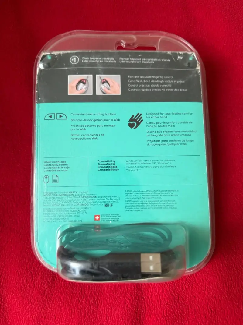 Mouse Logitech Trackman con cable - 2