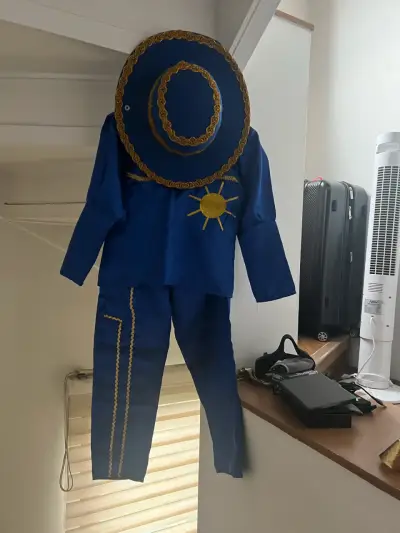 Traje típico caporal  Azul con Sombrero talla 8 - miniatura 4