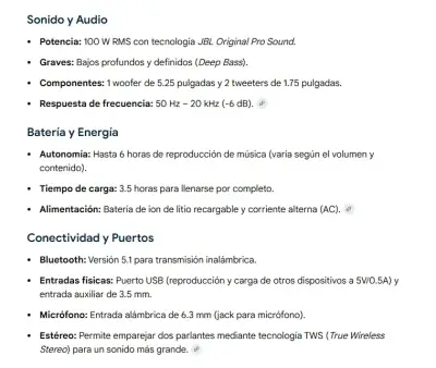 Parlante  JBL PartyBox Encore Essential - miniatura 4
