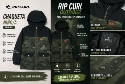 Chaqueta impermeable Rip Curl talla 10 - miniatura 2