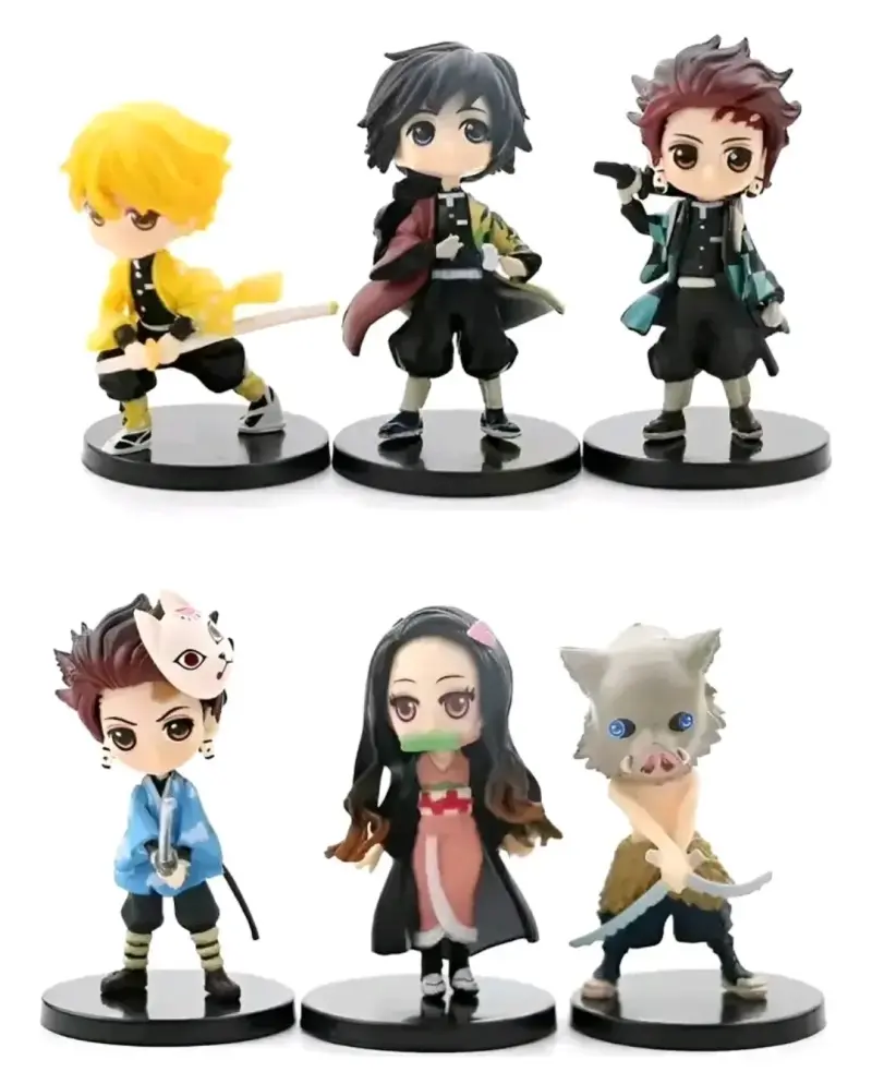 Set de figuras coleccionables de kimetzu no yaiba