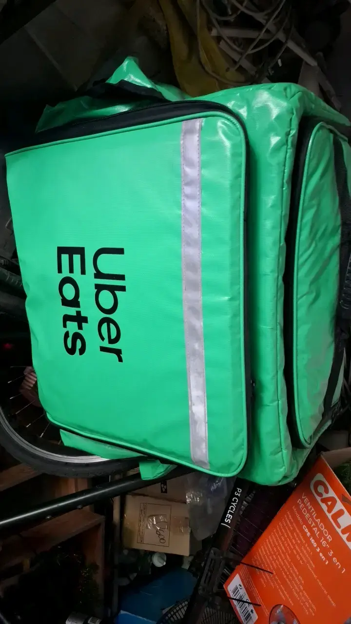 Mochila térmica de reparto Uber Eats verde - 5