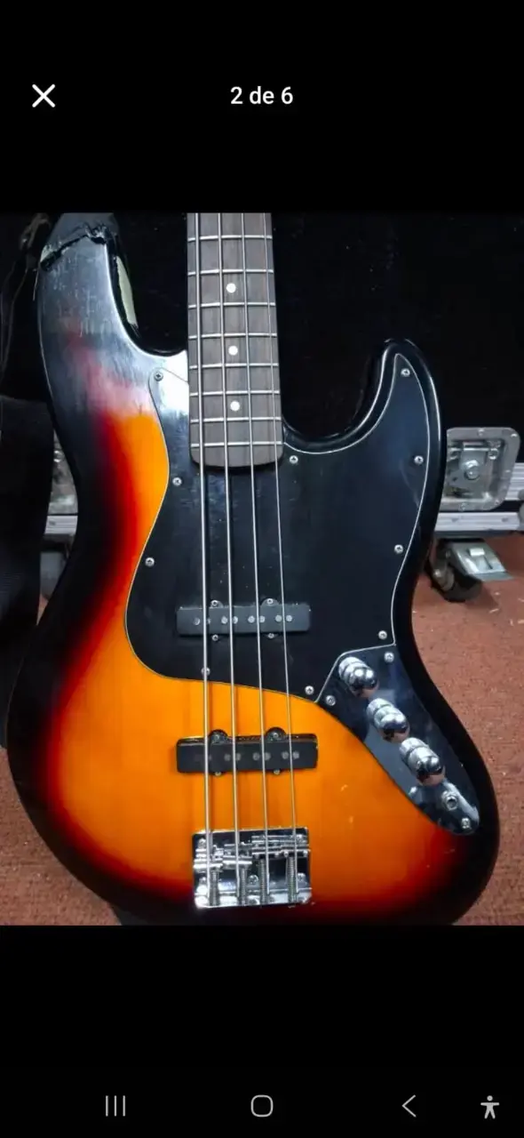 Bajo eléctrico estilo Jazz Bass sunburst - 3