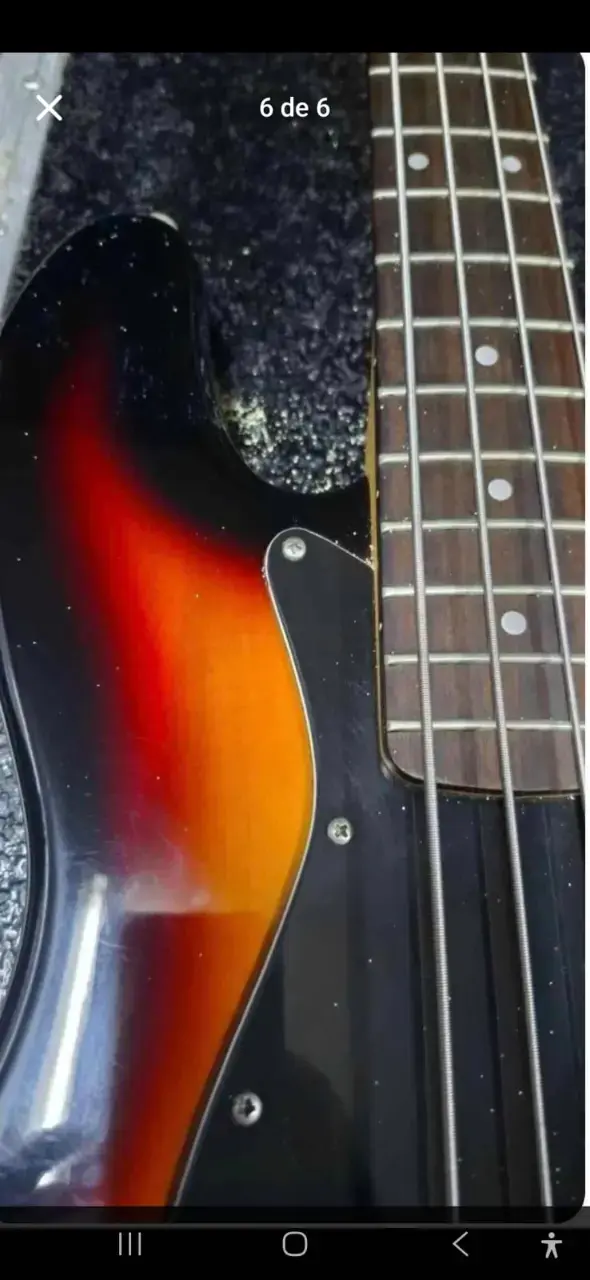 Bajo eléctrico estilo Jazz Bass sunburst - 4