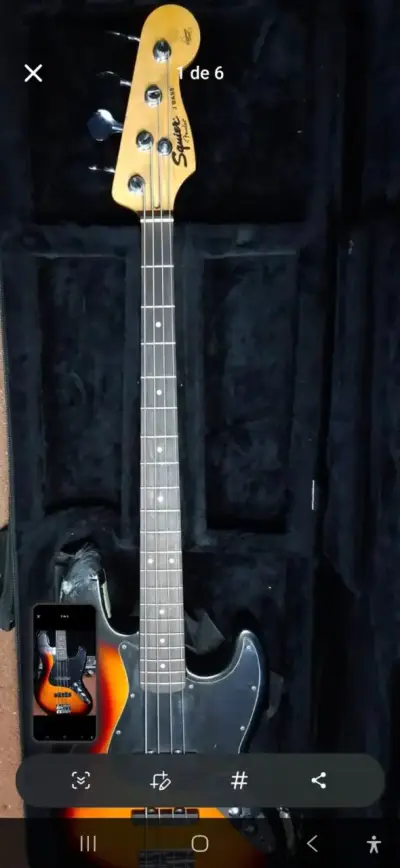 Bajo eléctrico estilo Jazz Bass sunburst - miniatura 5