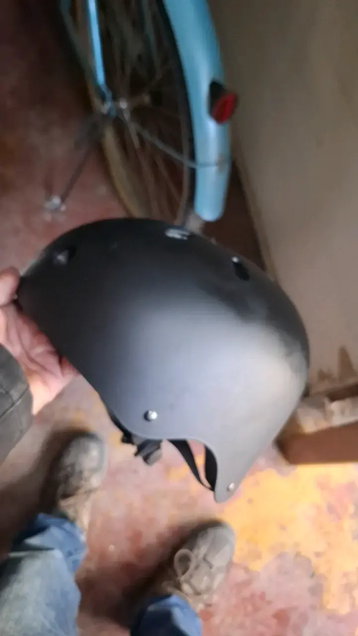 Casco de bicicleta negro para adulto talla L - 1