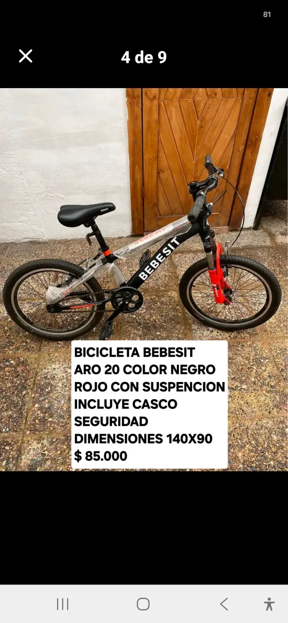 Bicicleta Bebesit aro 20 con suspensión - 1