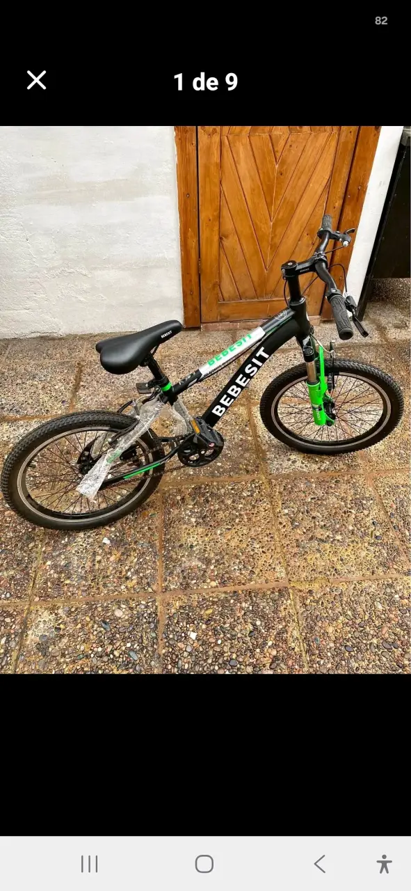Bicicleta Bebesit aro 20 verde con casco - 3