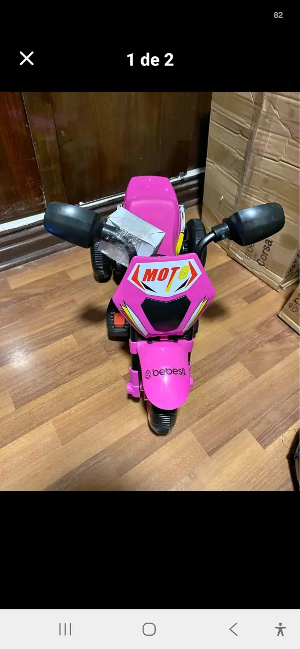Trimoto eléctrica Bebesit rosada para niñas - 2