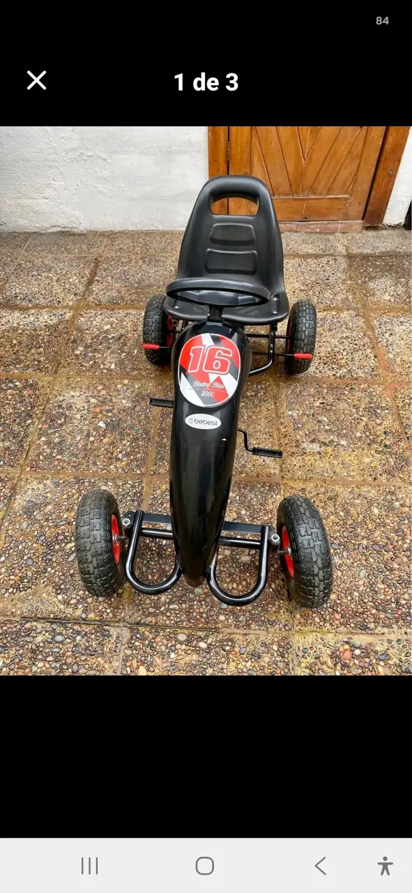 Go Kart a Pedales Bebesit Negro con Freno de Mano - 2