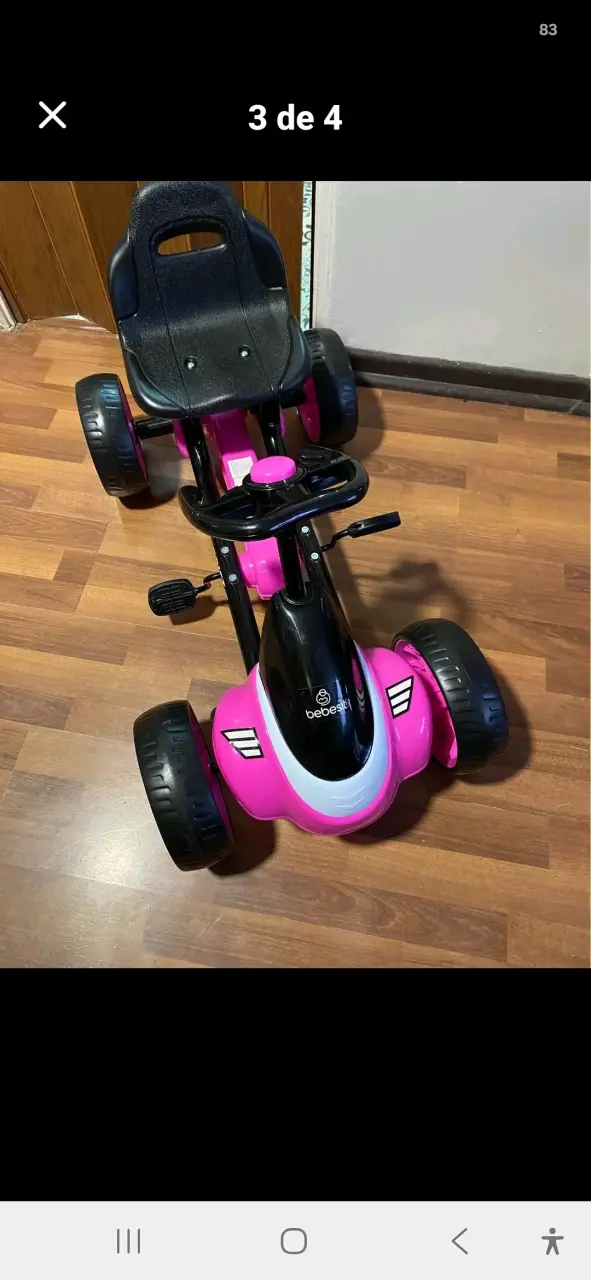 Go Kart a Pedales Bebesit Rosado - 2