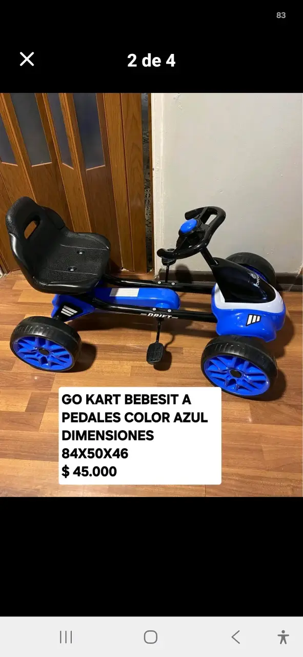 Go Kart a Pedales Bebesit Azul - 1