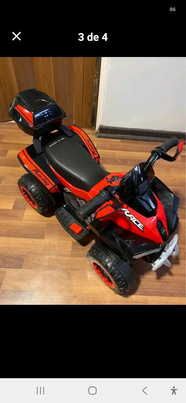 Cuatriciclo eléctrico rojo para niños Bebesit - 3