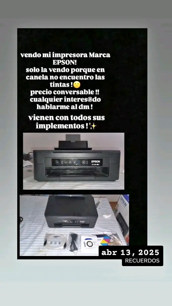 Impresora Epson con accesorios completos