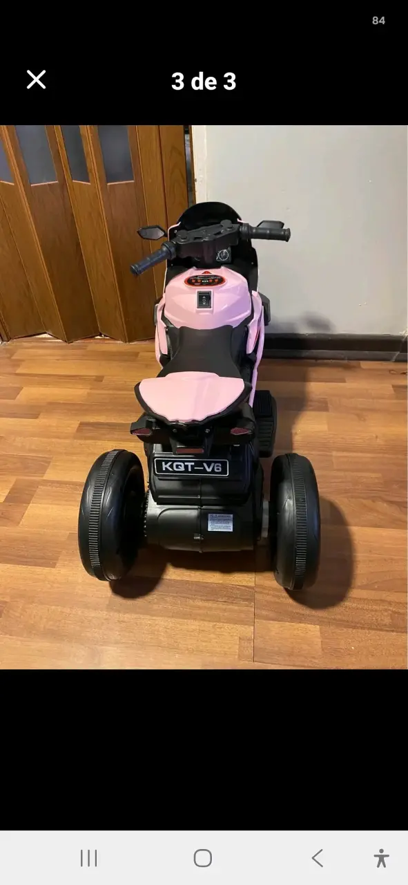 Trimoto Electrónica Rosada Bebesit para Niños - 2