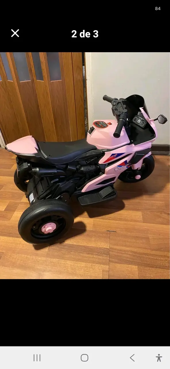 Trimoto Electrónica Rosada Bebesit para Niños - 3